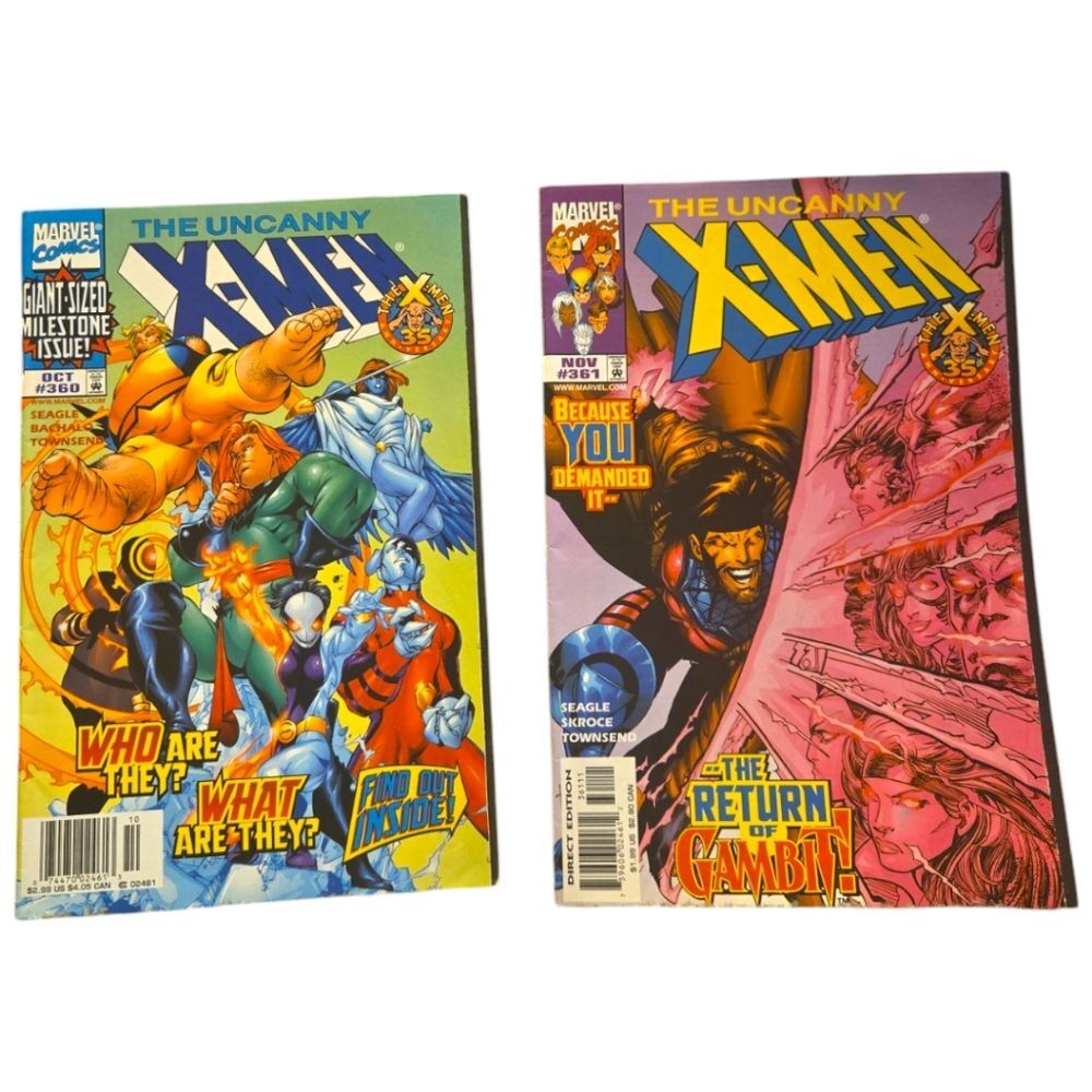 Marvel Uncanny X-Men Comic Book Set Of 2 - #360 #361